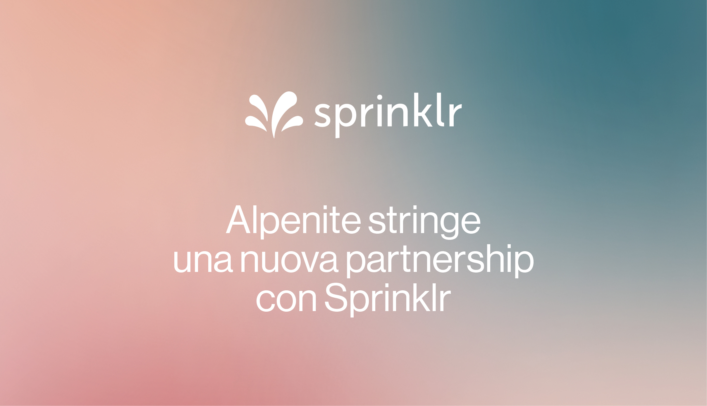 Sprinklr nuova partnership